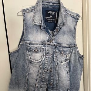 Silver Jean Vest